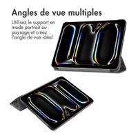 imoshion Coque tablette Design Trifold Apple iPad Pro 13 (2024) M4 - Black Marble