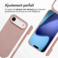 imoshion Coque en silicone avec cordon Apple iPhone Air - Sand Pink