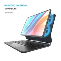 Fixed Typee Coque clavier QWERTY Apple iPad 11 (2025) 11 pouces A16  / iPad 10 (2022) 10.9 pouces - Noir