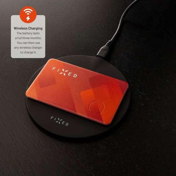 Fixed Tag Card - Tracker Bluetooth pour iOS - Orange