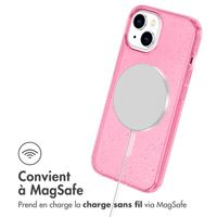 imoshion Coque Pailletée avec MagSafe Apple iPhone 14 - Paillettes Rose
