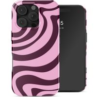 Selencia Coque arrière Vivid Apple iPhone 16 Pro - Wavy Swirl Pink Plum