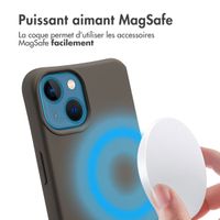 imoshion Coque arrière Color avec cordon amovible et MagSafe Apple iPhone 13 - Black Coffee