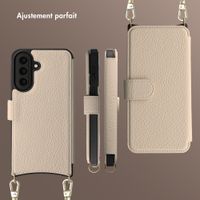 Selencia Étui Riva avec MagSafe et cordon de téléphone Samsung Galaxy A57 (5G) - Beige