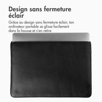 Accezz Leather Pochette ordinateur Apple MacBook 15 pouces - Noir