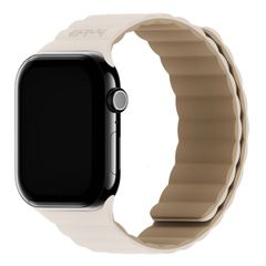 Holdit Bracelet en silicone magnétique Apple Watch Series 1 - 11 / SE / Ultra (44/45/46/49 mm) - Light Beige / Beige
