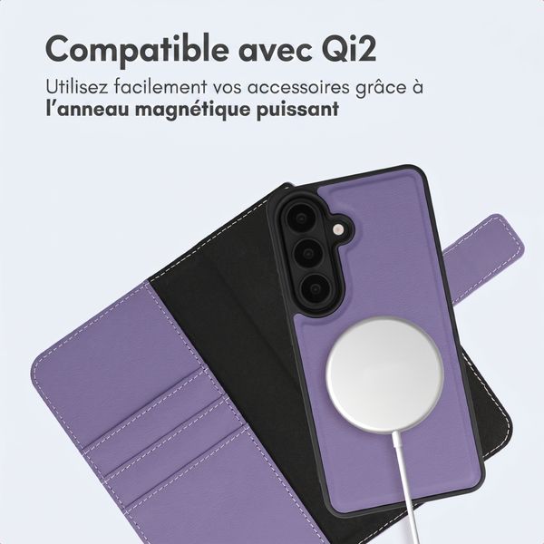 imoshion Étui portefeuille luxe 2-en-1 amovible Samsung Galaxy S26 - Violet