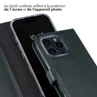 Selencia Étui portefeuille en cuir véritable Apple iPhone 16 Pro Max - Vert