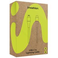 imoshion ﻿Câble Lightning vers USB-C - Non MFi - Textile tressé - 1,5 mètre - Blanc