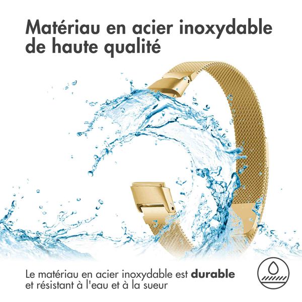 imoshion Bracelet magnétique milanais le Fitbit Luxe - Taille M - Dorée