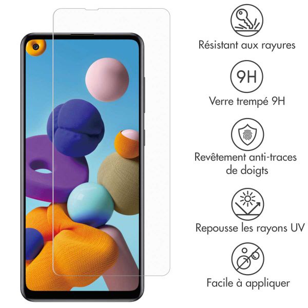 Accezz Protection d'écran en verre trempé Samsung Galaxy A21s