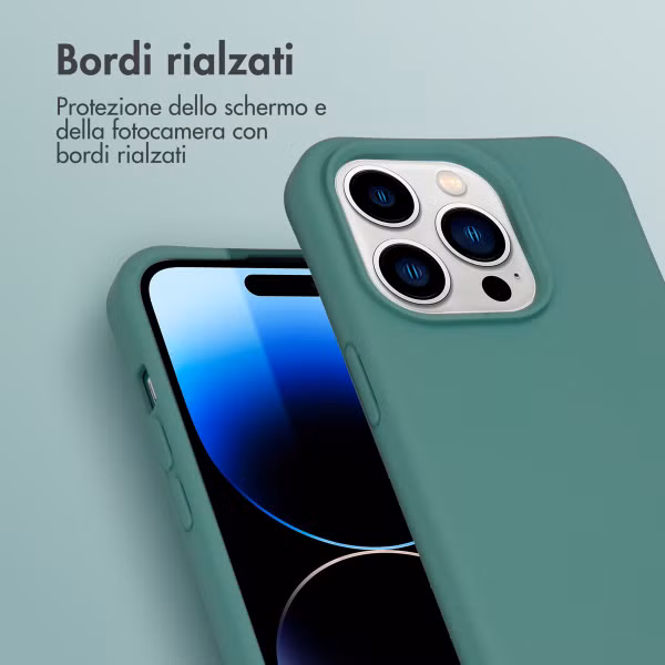 imoshion Coque de couleur avec cordon amovible Apple iPhone 14 Pro - Vert foncé