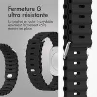 Accezz Bracelet Ocean Apple Watch Series 1 - 9 / SE (38/40/41 mm) | Series 10 / 11 (42 mm) - Noir