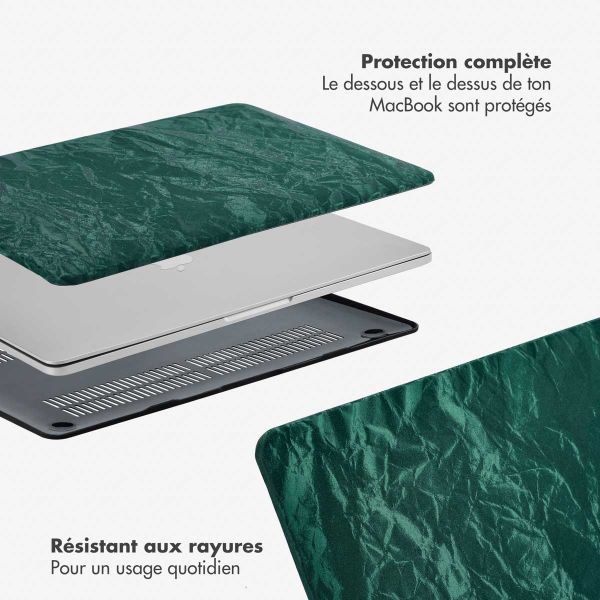 Selencia Coque en velours Apple MacBook Air 15 pouces (2023 / 2024 M3 chip / 2025 M4 chip) - Vert foncé