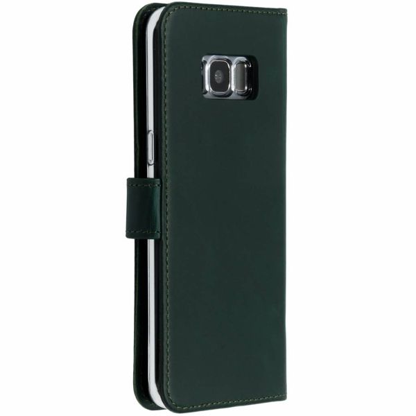 Selencia Étui portefeuille en cuir véritable Samsung Galaxy S8 - Vert