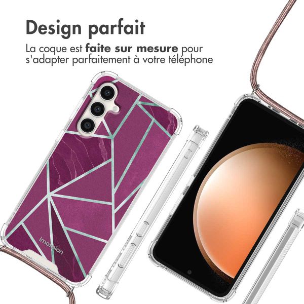 imoshion Coque Design avec cordon Samsung Galaxy S23 FE - Bordeaux Graphic