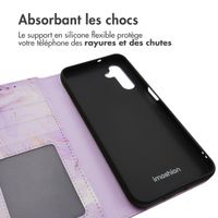 imoshion Étui de télephone portefeuille Design Samsung Galaxy A14 (5G/4G) - Purple Marble