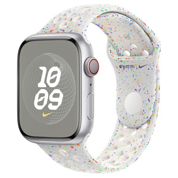 Apple Nike Sport Band Apple Watch Series 1 á 10 / SE / Ultra (2) (44/45/46/49 mm) - Taille S/M - Pure Platinum