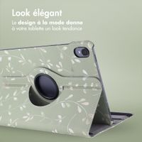 imoshion Coque tablette Design rotatif à 360° Samsung Galaxy Tab S11 - Green Flowers