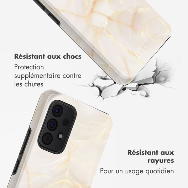 Selencia Coque arrière Vivid Samsung Galaxy A53 - Golden Beige Marble