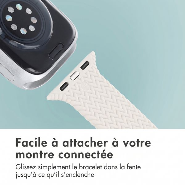 imoshion Bracelet tressé en silicone Apple Watch | 38/40/41/42 mm - Lumière stellaire