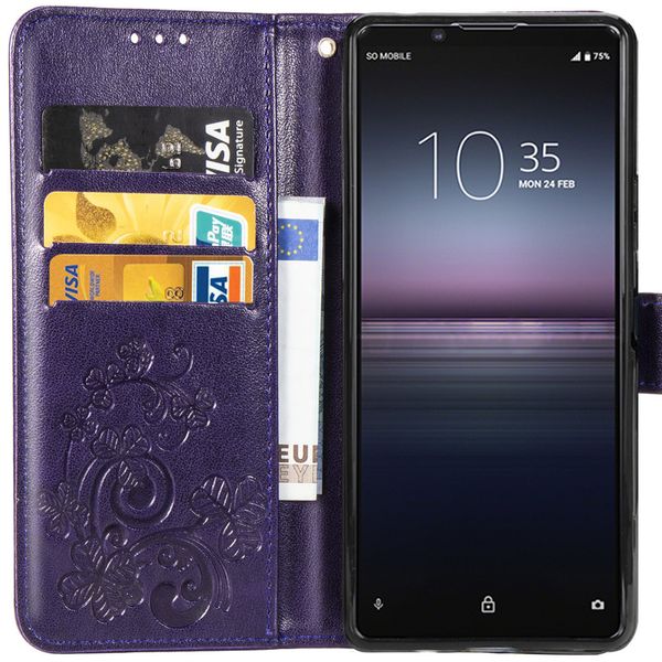 Etui de téléphone Fleurs de Trèfle Sony Xperia 1 II