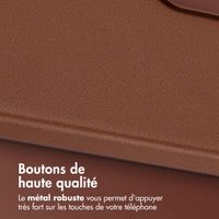 Accezz Coque arrière en cuir avec MagSafe Samsung Galaxy A36 / A56 - Marron café