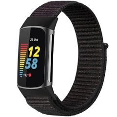 imoshion Bracelet en nylon Fitbit Charge 5 - Taille L - Noir