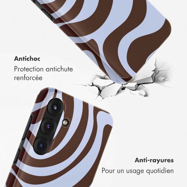 Selencia Coque arrière Vivid Samsung Galaxy S25 - Dream Swirl Chocolate