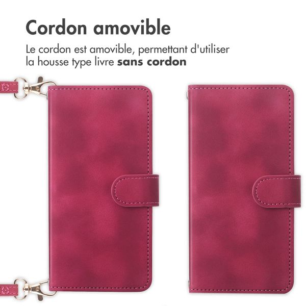 imoshion Etui de téléphone portefeuille avec cordon Samsung Galaxy S22 - Rouge