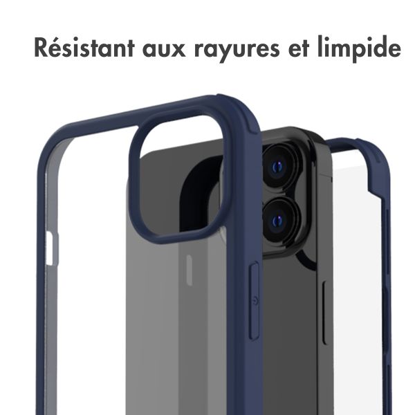 Accezz Coque de protection intégrale à 360° iPhone 14 Pro - Bleu