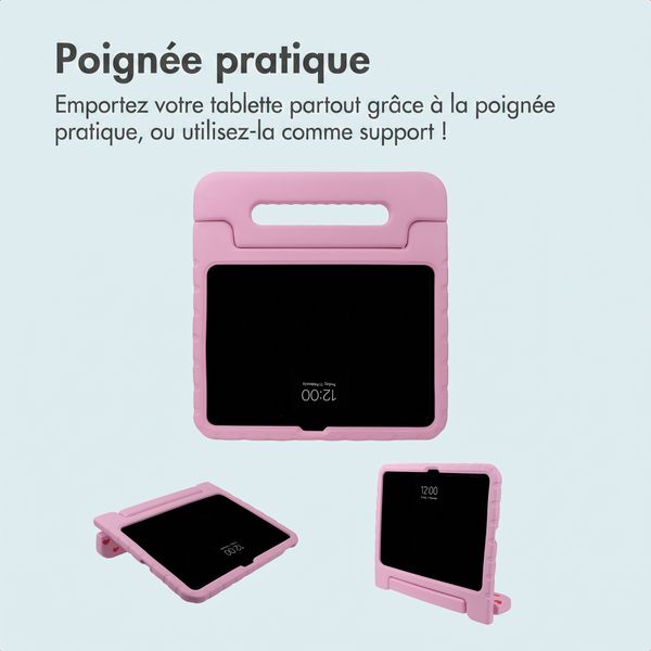 imoshion Coque arrière Kidsproof Design avec poignée Apple iPad 11 (2025) 11 pouces A16 / iPad 10 (2022) 10.9 pouces - Cœurs