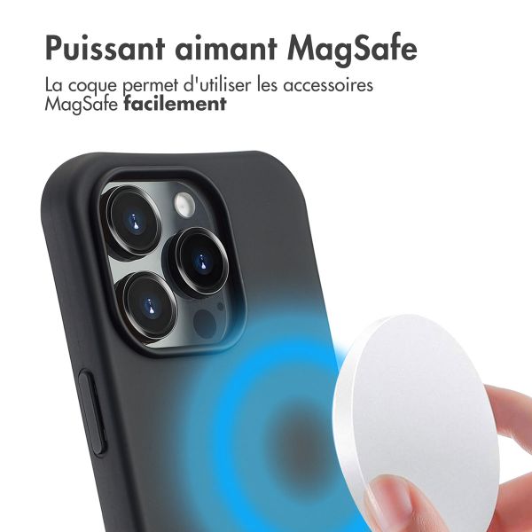 imoshion Coque arrière Color avec cordon amovible et MagSafe Apple iPhone 16 Pro - Noir