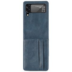 imoshion Étui de téléphone portefeuille Luxe Samsung Galaxy Z Flip 4 - Bleu foncé