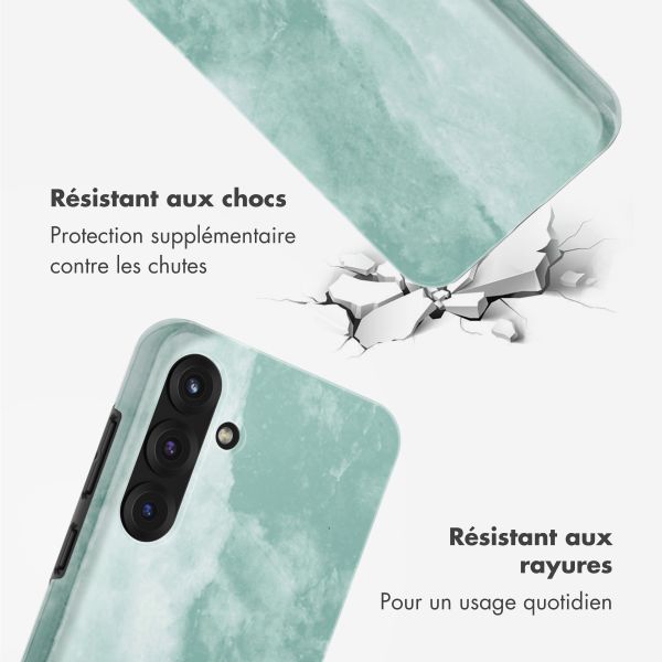 Selencia Coque arrière Vivid Samsung Galaxy S25 Plus - Marble Grayed Jade