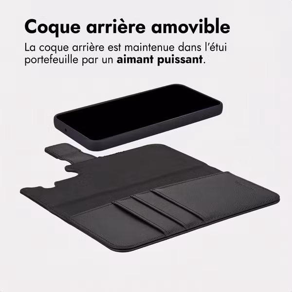 imoshion Étui portefeuille luxe 2-en-1 amovible Samsung Galaxy A17 (5G) / (4G) - Noir