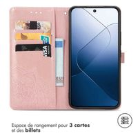 imoshion Etui de téléphone portefeuille Xiaomi 14 - Rose dorée