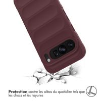 imoshion Coque arrière EasyGrip Google Pixel 9 / 9 Pro - Aubergine