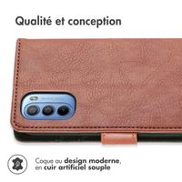 imoshion Étui de téléphone portefeuille Luxe Motorola Moto G31 / G41 - Brun