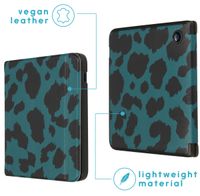 imoshion Design Slim Hard Sleepcover avec support Kobo Libra 2 / Tolino Vision 6 - Green Panther