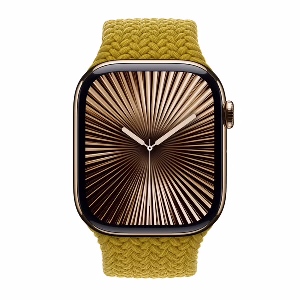 Apple Bracelet Solo tressé Apple Watch | 44/45/46/49 mm - Taille 11 - Chartreuse