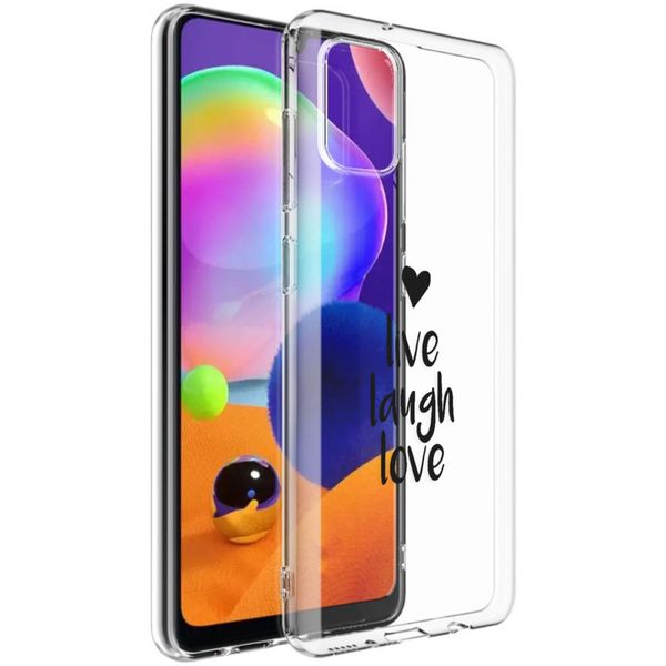 imoshion Coque Design Samsung Galaxy A31 - Live Laugh Love - Noir