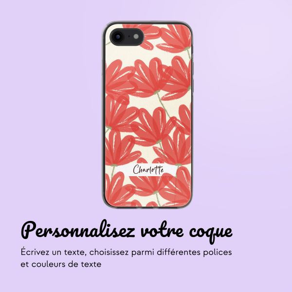 Coque personnalisée avec des fleurs iPhone SE (2022 / 2020) / 8 / 7 - Transparent