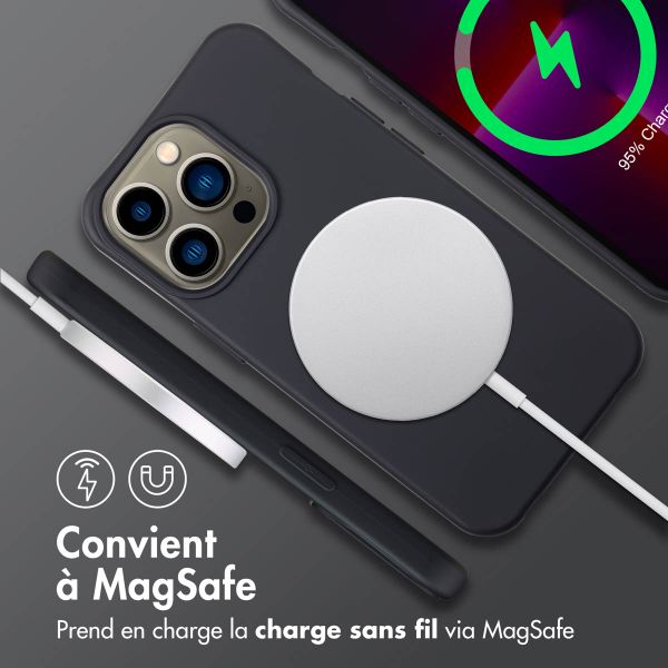 imoshion Coque arrière Color avec cordon amovible et MagSafe Apple iPhone 13 Pro - Noir