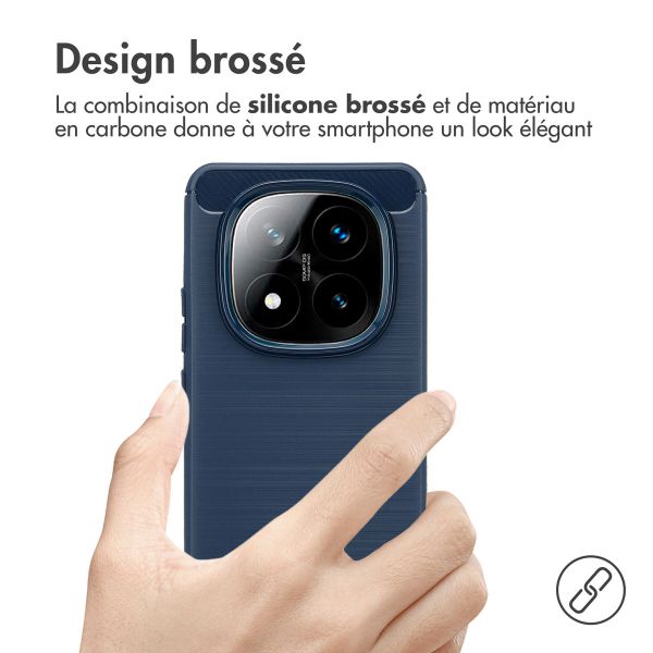 imoshion Coque Brushed Xiaomi Redmi Note 14 Pro (5G) - Bleu foncé