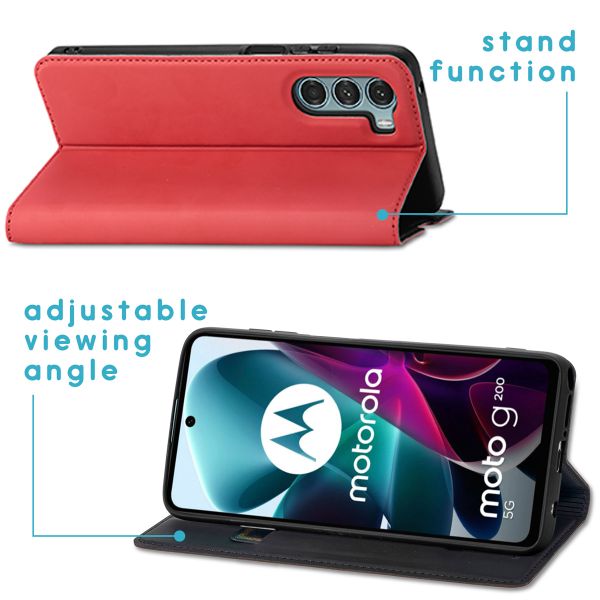 imoshion Étui de téléphone Slim Folio Motorola Moto G200 - Rouge