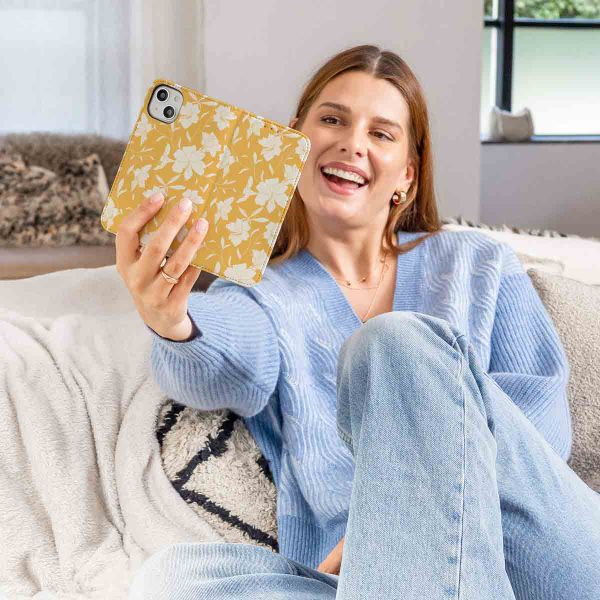 imoshion Étui de télephone portefeuille Design Samsung Galaxy S9 - Yellow Flowers