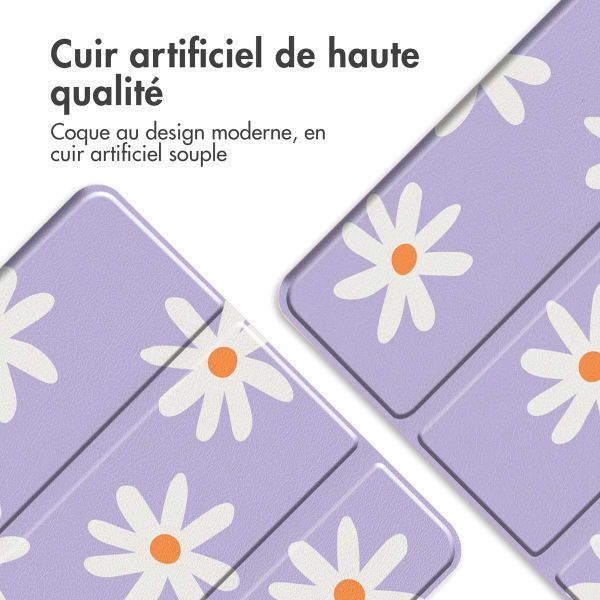 imoshion Coque tablette Trifold iPad 11 (2025) 11 pouces / iPad 10 (2022) 10.9 pouces - Flowers Distance