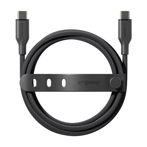 Empower by PanzerGlass Câble de recharge Racing USB-C vers USB-C - 60 W - 1.2 mètres - Space Black