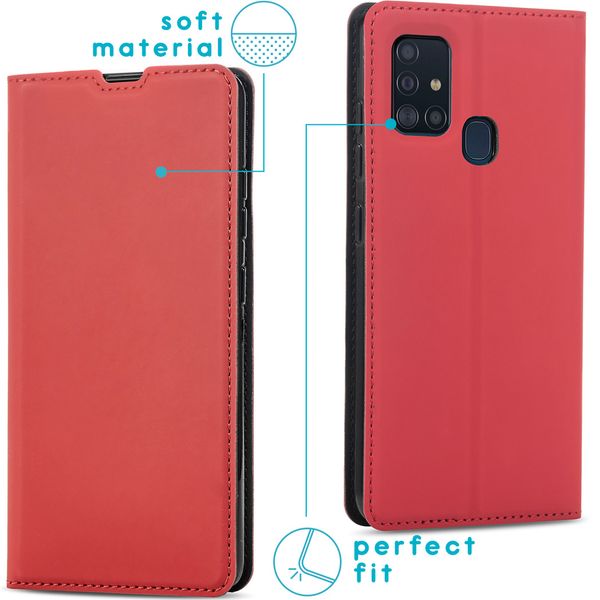 imoshion Étui de téléphone Slim Folio Samsung Galaxy A21s - Rouge